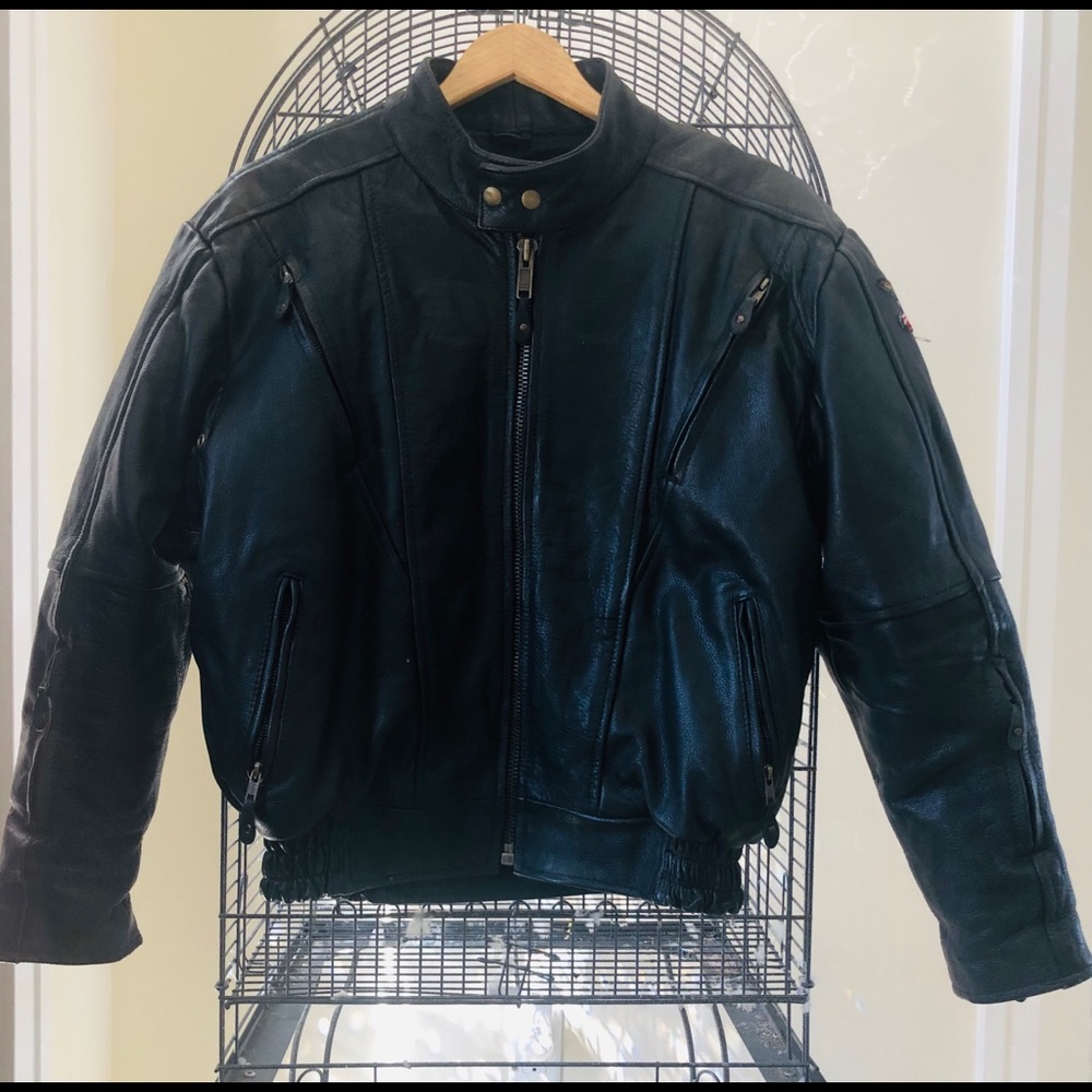 Men’s motorcycle leather with insulation jacket